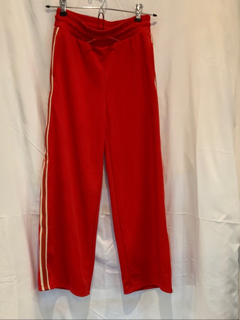 GAP Red Jogger Pants with White Side Stripes